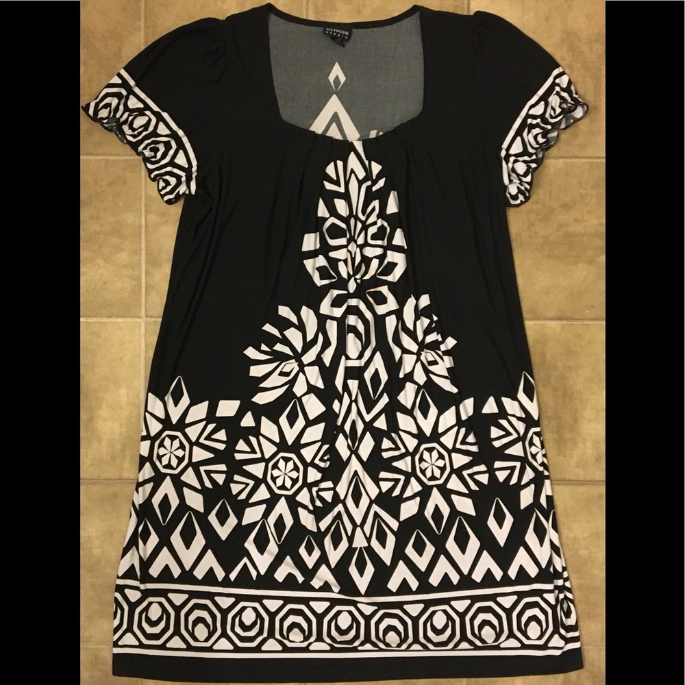 Black and White Print Dress